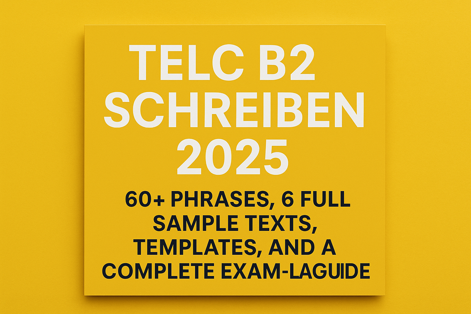 TELC B2 Schreiben 2025: 60+ Phrases, 6 Full Sample Texts, Templates, and a Complete Exam-Day Guide